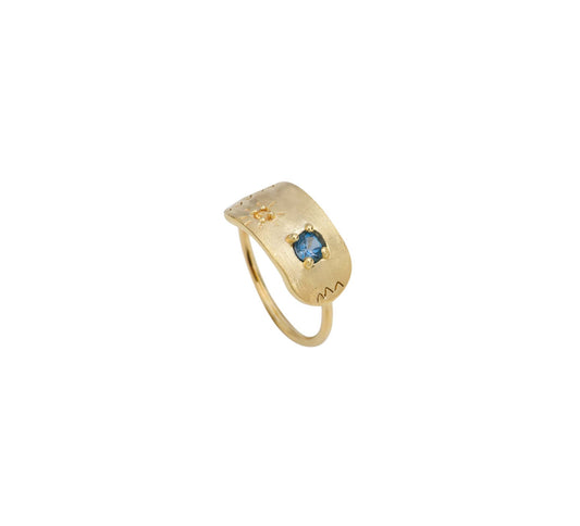 Bague - TANIA CITRINE TOPAZE BLEUE